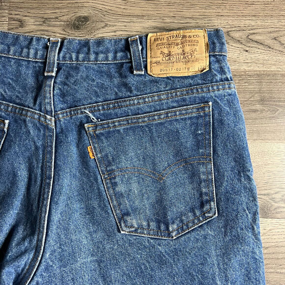 VTG Levis 517 Jeans Fits 34x26 Raw Hem Saddleman Orange Tab‎ 1980s Made in USA - Picture 3 of 10